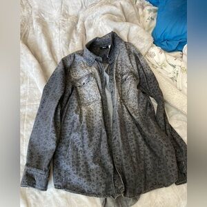 ombré leopard print blouse